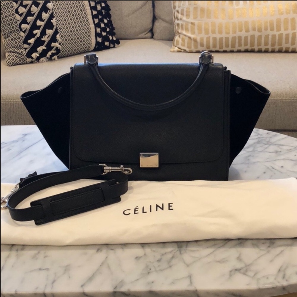 Celine trapeze  medium black bag
